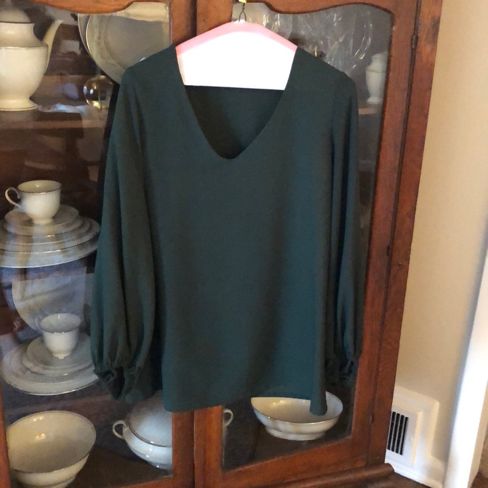 Hunter green blouse